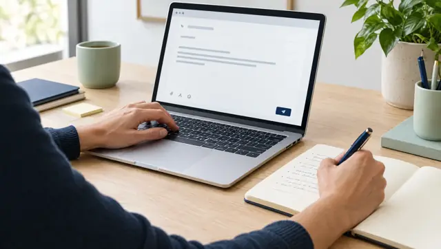 Illustrative photo: preparing a personalized email