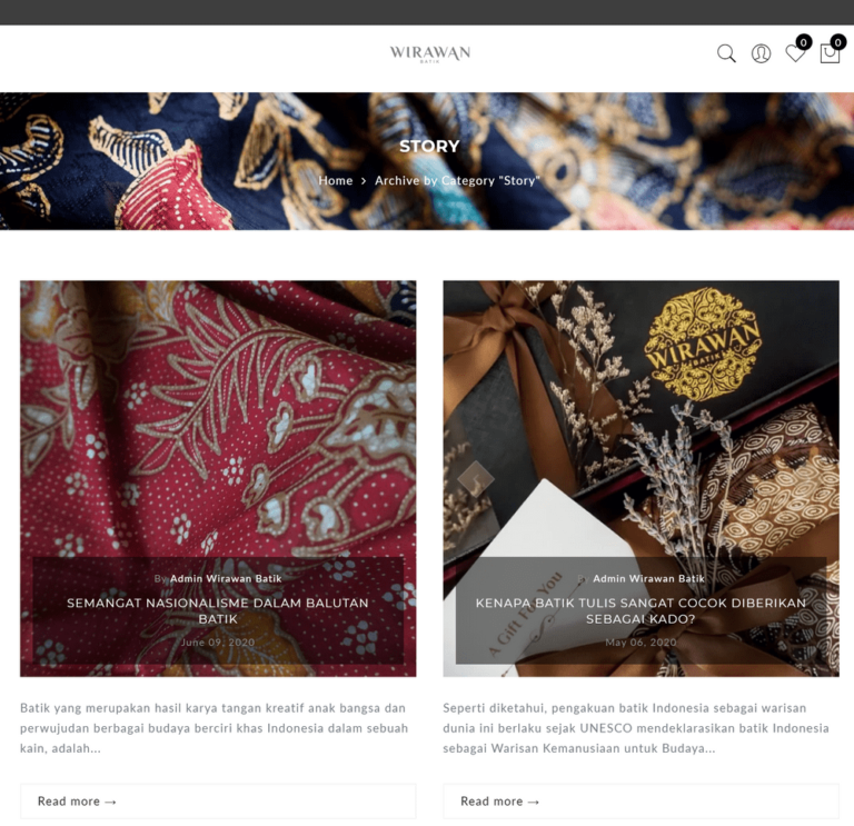  Wirawan Batik  a Portfolio by SAB eCommerce SAByourBiz